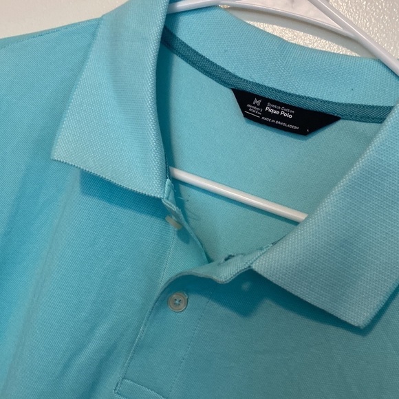 MEMBERS Mark Pique polo 2 button nwt shirt large - Picture 2 of 8
